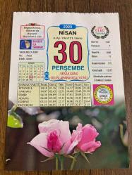 30 NİSAN 2020 - TAKVİM YAPRAĞI - DOĞUM GÜNÜ HEDİYESİ - BÜYÜK SAATLİ MAARİF TAKVİMİ - 1917 - Muş, Rus işgalinden kurtuldu- 1945-2. Dünya Savaşı'nda Hitler, karısı Eva Braun'la beraber intihar etti - PİRİ REİS MÜZESİ -İZZET ALTINMEŞE-ALDOUS HUXLEY