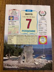 7 MAYIS 2020 - TAKVİM YAPRAĞI - DOĞUM GÜNÜ HEDİYESİ - BÜYÜK SAATLİ MAARİF TAKVİMİ - Antalya, Kalekoy - 2016 Bosna-Hersek Cumhuriyeti'nin Banya Luka şehrinde 1993 yılında bombalanarak yıkılan Ferhadiye Camisi, Türkiye'nin desteğiyle yeniden inşa edilerek ibadete açıldı - UZAY YOLU - KONFÜÇYUS