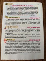 11 MAYIS 2020 - TAKVİM YAPRAĞI - DOĞUM GÜNÜ HEDİYESİ - BÜYÜK SAATLİ MAARİF TAKVİMİ - Çanakkale, Bozcaada - ENGELLİLER HAFTASI (10 - 16 Mayıs) - İFTAR BEREKETİ - 330 Konstantinopolis (İstanbul), Roma İmparatorluğunun resmi başkenti oldu - 1920 Ferid Paşa hükümeti, Anadolu'ya geçip Kurtuluş Savaşı'nı başlatma hazırlıkları sürdüren Mustafa Kemal'i idama mahkum etti ve askerlikten uzaklaştırdı - LİBADA DOLMASI