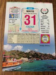 31 MAYIS 2020 - TAKVİM YAPRAĞI - DOĞUM GÜNÜ HEDİYESİ - BÜYÜK SAATLİ MAARİF TAKVİMİ - Antalya, Kekova - EN YENİ MAYMUN TÜRÜ - ŞİKÂYET KONUSU - 1980 Prof. Dr. Türkan Akyol, Türkiye'nin ilk kadın rektörü (Ankara Üniversitesi) oldu - Üniversitesi) oldu. Akyol, 1971'de ilk kadın bakan da olmuştu. 2002 Güney Kore ve Japonya'nın birlikte düzenledikleri Futbol Dünya Kupası başladı - 2010 Gazze'ye insani yardım malzemesi götüren Mavi Marmara gemisine İsrail askeri kuvvetlerinin korsan yaklaşımıyla, kuralsız ve hukuksuz şekilde düzenlediği baskında, dokuz Türk hayatını kaybetti