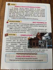 9 HAZİRAN 2020 - TAKVİM YAPRAĞI - DOĞUM GÜNÜ HEDİYESİ - BÜYÜK SAATLİ MAARİF TAKVİMİ - Antalya yat limanı - İNEBOLU'NUN KAHRAMANLIK GÜNÜ - SÜMBÜLEFENDİ - CARLO GOLDONI - 1616 - Sultan I. Ahmet tarafından yaptırılan Sultanahmet Camii ibadete açıldı. Mavi, yeşil ve beyaz renkli çinilerle bezendiği için Avrupalılar 