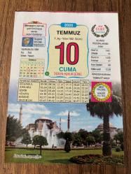 10 TEMMUZ 2020 - TAKVİM YAPRAĞI - DOĞUM GÜNÜ HEDİYESİ - BÜYÜK SAATLİ MAARİF TAKVİMİ - İstanbul, Ayasofya - DÜNYA HUKUK GÜNÜ - AYETLERİ YORUMLAMAK - VİŞNE HOŞAFI - 1920-23 Nisan günü açılan TBMM'de vekiller yemin etti - 1962 - Çokuluslu bir girişim sonucu Telstar adlı ilk kıtalar arası haberleşme uydusu uzaya fırlatıldı - 1984 - Mecliste ilk kez bir idam cezası 