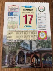 17 TEMMUZ 2020 - TAKVİM YAPRAĞI - DOĞUM GÜNÜ HEDİYESİ - BÜYÜK SAATLİ MAARİF TAKVİMİ - Tokat, Ali Paşa Camii - DOĞRU SÖYLEMEK - GÖKNAR - UÇAN TABAK - HİNDİSTANCEVİZLİ KURABİYE - 1955 - Dünyanın en ünlü eğlence parkı Disneyland, ABD'nin Kaliforniya eyaletinde açıldı - 1975 - ABD uzay aracı Apollo ile Sovyet uzay aracı Soyuz 19 uzayda kenetlendi