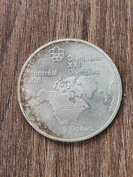 Kitantik Özel İkili Lot – 1976 Montréal 5$ & 1996 Madrid 1000 ₧ Sterling Gümüş