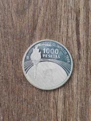Kitantik Özel İkili Lot – 1976 Montréal 5$ & 1996 Madrid 1000 ₧ Sterling Gümüş