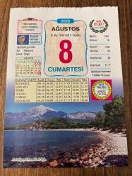 8 AĞUSTOS 2020 - TAKVİM YAPRAĞI - DOĞUM GÜNÜ HEDİYESİ - BÜYÜK SAATLİ MAARİF TAKVİMİ - Antalya, Phaselis Plaji -1916 - Bitlis Rus-Ermeni işgalinden kurtuldu -LEYLA GENCER - İSTANBULUN İDARİ YAPISI - SENECA