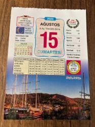 15 AĞUSTOS 2020 - TAKVİM YAPRAĞI - DOĞUM GÜNÜ HEDİYESİ - BÜYÜK SAATLİ MAARİF TAKVİMİ -Muğla, Fethiye - 2010 - Trabzon'daki Sümela Manastırı'nda,  