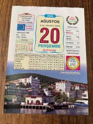 20 AĞUSTOS 2020 - TAKVİM YAPRAĞI - DOĞUM GÜNÜ HEDİYESİ - BÜYÜK SAATLİ MAARİF TAKVİMİ - İstanbul, Büyükada -HİCRÎ YILBAŞI - 1619 - İngiliz korsan gemisi Afrikalı tutsakları ABD'nin Virginia eyaletine getirdi -ŞANLIURFA MUTFAK MÜZESİ - NIETZSCHE