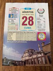 28 AĞUSTOS 2020 - TAKVİM YAPRAĞI - DOĞUM GÜNÜ HEDİYESİ - BÜYÜK SAATLİ MAARİF TAKVİMİ - Yozgat, Çapanoğlu (Büyük) Camii -1918 - Solhan (Bingöl), Rus işgalinden kurtuldu. 1979 - Nesrin Olgun, 15 saat 47 dakikada Manş Denizini yüzerek geçti ve bunu başaran ilk Türk kadını oldu -GREENWİCH SAATİ - BİSKÜVİLİ TOPLAR