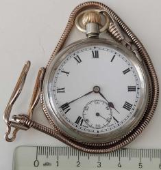 İSVİÇRE CLAREKS MARKA ORİJİNAL ANTİK KURMALI MUHTEŞEM BAKIMLI BEYAZ MAKİNA KÖSTEKLİ CEP SAATİ 1Ğ1P1R1 ÇOK ÇOK TEMİZ