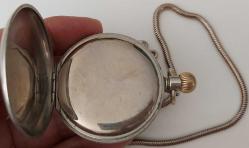 İSVİÇRE CLAREKS MARKA ORİJİNAL ANTİK KURMALI MUHTEŞEM BAKIMLI BEYAZ MAKİNA KÖSTEKLİ CEP SAATİ 1Ğ1P1R1 ÇOK ÇOK TEMİZ