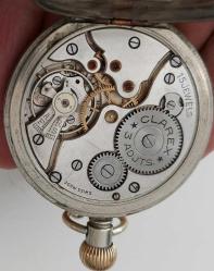 İSVİÇRE CLAREKS MARKA ORİJİNAL ANTİK KURMALI MUHTEŞEM BAKIMLI BEYAZ MAKİNA KÖSTEKLİ CEP SAATİ 1Ğ1P1R1 ÇOK ÇOK TEMİZ