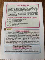 1 EYLÜL 2020 - TAKVİM YAPRAĞI - DOĞUM GÜNÜ HEDİYESİ - BÜYÜK SAATLİ MAARİF TAKVİMİ - İzmir, Bergama Antik Kenti - DÜNYA BARIŞ GÜNÜ - NELSON MANDELA
