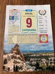 9 EYLÜL 2020 - TAKVİM YAPRAĞI - DOĞUM GÜNÜ HEDİYESİ - BÜYÜK SAATLİ MAARİF TAKVİMİ - Nevşehir, Kapadokya - EN BÜYÜK SU TABANCASI - LİMONLU SPAGETTİ - 1922 - İzmir, Balçova - Bornova - Buca - Gaziemir - Karşıyaka - enemen (İzmir), Edremit (Balıkesir) Yunan işgalinden kurtuldu - 1922 - 30 Ağustos Zaferi'nin ardından, düşman İzmir'de denize döküldü - 1933 - Türkiye'nin en tanınmış ve en kapsamlı fuarı olan 
