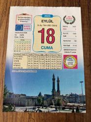 18 EYLÜL 2020 - TAKVİM YAPRAĞI - DOĞUM GÜNÜ HEDİYESİ - BÜYÜK SAATLİ MAARİF TAKVİMİ - Sivas, Hatuniye Medresesi - YEMİNE ALIŞMAYALIM - MEŞE - LİMONLU İRMİK TATLISI - 1921 - Mahmudiye (Eskişehir) Yunan işgalinden kurtuldu - 1922- Erdek (Balıkesir), Biga - Çan (Çanakkale), Karaburun (İzmir) Yunan işgalinden kurtuldu - 1922- Biga'nın da kurtuluşuyla birlikte Anadolu Yunan birliklerinden tamamen kurtarılmış oldu - 2007- Yönetmen Fatih Akın'ın 