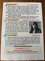 20 EKİM 2020 - TAKVİM YAPRAĞI - DOĞUM GÜNÜ HEDİYESİ - BÜYÜK SAATLİ MAARİF TAKVİMİ - Zonguldak, Ereğli - ŞUKUFE NİHAL (1896-1973) - 3D YAZICILAR - BOB MARLEY - 1921 - Türkiye ile Fransa arasındaki silahlı çatışmayı bitiren 