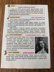 31 EKİM 2020 - TAKVİM YAPRAĞI - DOĞUM GÜNÜ HEDİYESİ - BÜYÜK SAATLİ MAARİF TAKVİMİ - İzmir - DÜNYA TASARRUF GÜNÜ - CAHİDE SONKU (1919-1981) - YERİN DENGESİ - 1517 - Martin Luther, Protestanlık Mezhebini doğuracak olan Hıristiyanlıkta reform hareketini başlattı - 1951 - Trafikte kullanılan yaya geçidi çizgileri ilk olarak İngiltere'nin Slough şehrinde çizildi - 1992- Vatikan, dünyanın güneşin çevresinde döndüğünü söyleyen Galileo'nun haklılığını 377 yıl sonra kabul etti