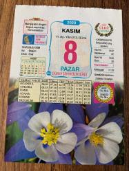 8 KASIM 2020 - TAKVİM YAPRAĞI - DOĞUM GÜNÜ HEDİYESİ - BÜYÜK SAATLİ MAARİF TAKVİMİ -DÜNYA ŞEHİRCİLİK GÜNÜ - 1922 - Lüleburgaz - Pınarhisar (Kırklareli) Yunan işgalinden kurtuldu -1996 - Meral Akşener, Türkiye'nin ilk kadın İçişleri Bakanı oldu - 1987 - Avrasya Maratonu ilk kez uluslararası atletizm takvimine alındı. İlk maratonu Danimarkalı atlet Jens Worzner kazandı