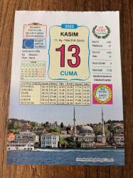 13 KASIM 2020 - TAKVİM YAPRAĞI - DOĞUM GÜNÜ HEDİYESİ - BÜYÜK SAATLİ MAARİF TAKVİMİ - İstanbul, Beylerbeyi Camii -1922 - Tekirdağ, Yunan işgalinden kurtuldu -1970 Hafız Esad askeri darbeyle iktidarı ele geçirdi -ÖZAY GÖNLÜM - MEYVELİ KEK