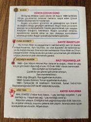 20 KASIM 2020 - TAKVİM YAPRAĞI - DOĞUM GÜNÜ HEDİYESİ - BÜYÜK SAATLİ MAARİF TAKVİMİ -Şanlıurfa, Halfeti -DÜNYA ÇOCUK GÜNÜ -1901 - Şair Nâzım Hikmet Ran Selanik'te doğdu- 1916 - Kiğı (Bingöl), Rus işgalinden kurtuldu. 1922 - İpsala (Edirne), Yunan işgalinden kurtuldu. 1961 - Türkiye'de ilk koalisyon hükümeti, İsmet İnönü'nün Başbakanlığında CHP ile AP arasında kuruldu - KAYISI KAVURMA