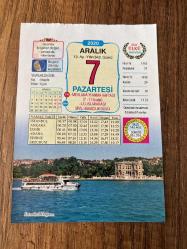 7 ARALIK 2020 - TAKVİM YAPRAĞI - DOĞUM GÜNÜ HEDİYESİ - BÜYÜK SAATLİ MAARİF TAKVİMİ - İstanbul Boğazı - MEVLÂNA'YI ANMA HAFTASI - 1921 - Kilis, İngiliz işgalinden kurtuldu - ÖZBEK PİLAVI