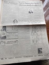 Cumhuriyet Gazetesi - 10 Şubat 1955 - Beri Yandaki Tepki Yazan Nadir Nadi Başmakale - Malenkof Başbakan Yardımcısı Mareşal Zukof Savunma Bakanı - Ankara'da Mısır Sovyet Temasları Devam Ediyor - Hüseyin Cahit Yalçın da Feragat Kararından Faydalanacak - Cumhurbaşkanı Celal Bayar Adnan Menderes İle Bu Ayın Sonunda Bağdada Gidecek - Müzelere Ait Mücevherler İçin Sözlü Soru - Dünyanın En Tatlı Kızı Nicole Berger - Teneke Yazan Yaşar Kemal Yazı - Azerilerin Kültür Gecesi - Rusya'nın Yeni Silahlı Kuvvetler Komutanı Mareşal Zukof Yazan Samih Sami - İsmet İnönü'nün Kızı İle Akis Mecmuasının Sahibi Metin Toker'in Düğünü Fotoğrafı -  Beşiktaş Dün Beyoğluspor'u Yendi - İstanbul Kupası Voleybol Turnuvası - Galatasaray Dün Akşam Kampa Girdi - İstanbul Belediyesi Şehir Tiyatroları Dram Kısmında Altıncı Kat Komedi Kısmında Yelpaze Oyunu - Astımlılar Cenneti Alanya'daki Meşhur Damlataş Mağarasının Hikayesi Röportajı Yapan Yaşar Kemal Fotoğraflar Salahaddin Giz - Tarihe Geçmiş Büyük Aşklar