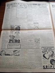 Cumhuriyet Gazetesi - 28 Nisan 1952 - Atina'da Dalgalanma Bayraklarımız Yazan Abidin Daver Başmakale - Yunanistan'da Dün Yapılan Temaslar - Adnan Menderes İle Venizelos Speciya Adasında Görüşmelere Devam Ettiler Fotoğraf - Başvekil Adnan Menderes Evvelki Gece Atina'da Verilen Ziyafette Madeni Kaldırırken Fotoğraf - Emniyet Müdürü Ahmet Tekelioğlu Eroincilerin Barındıkları Tahtakale Civarında Fotoğraf - Türkiye Ve Irak Petrolleri - Corinthians Milli Takım Namzetleri İle 1 1 Berabere Kaldı Fotoğraf - Bir Beyaz Gömleklinin Dramı Yazan Doktor Burhan Öncel Yazı Dizisi - Fatihe Layık Olmak İçin Yazan Hıfzı Veldet Velidedeoğlu - Şehir Meclisinde Yazan Burhan Felek Köşe Yazısı - Dudaktan Dudağa Filmi Atlas Sinemasında - Senenin En Muazzam Filmi Hazreti Süleyman'ın Hazineleri İpek Sinemasında - Şeref Stadında Yapılan Maçta Feriköy 3 Şişli 3 - İstanbul Ankara Radyosu Programı - 1952 Modeli Land Rover - Bosch Buji - PYE Radyo - Kelvinator Harika Buzdolabı - Blaupunkt Pilli Köy Radyosu