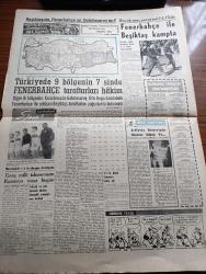 Cumhuriyet Gazetesi - 15 Şubat 1964 - Asker Yüklü Harp Filomuz İskenderun'dan Hareket Etti - Limasol'da Bir Türk'ün Cesedi Başında Poz Veren EOKA'cılar Fotoğrafı - Urfa'da Osman Nuri Amasyalı İsimli Bir Öğretmen İki Atatürk Büstünü Parçaladı - 14 lerden Ahmet Er Ve Mustafa Kaplan'ın Dün İfadeleri Alındı Fotoğraf - Askerlik Yapan Şarkıcı Adnan Pekak Hakkında Soruşturma Açıldı - Dünya Yeşilay Teşkilatı Üyesi Carl Axel Valen Sigaranın Zararlarını Anlatırken 3 Sigara İçti Fotoğraf - Yağma Yazan İlhan Selçuk Köşe Yazısı - Bayram Yazan Burhan Felek - Talabani Başkanlığında Bir Kürt Heyeti Bağdata Geliyor - 15 Şubat 1925 Tarihli Cumhuriyetten Ermenistan Fatihi Halit Paşa Dün Gece Vefat Etti - Kazova Giyimde Zerafet - Mutlu Akü - Büyük Maç İçin Fenerbahçe İle Beşiktaş Kampta - Türkiyede 9 Bölgenin 7 sinde Fenerbahçe Taraftarları Hakim - Taraftar Yüzde Oranlarını Gösterir Harita - Zafer Yumrukları Hazırlayanlar Nihat Işıtman Ve Sezai Paker