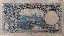 1.EMİSYON 5 LİRA (LİVRE) 1.TERTİP ORİJİNAL KAĞIT PARA NATÜREL SERİE 7 366575 SERİ NOLU ÇOK TEMİZ ÇOK NADİR