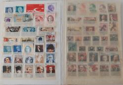 CUMHURİYET DÖNEMİ 470 ADETTEN FAZLA DAMGALI DEFTERİNDE NADİR ATATÜRK PULLARI 1A1A1A ÇOK NADİR