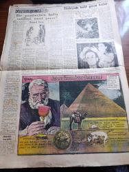 Cumhuriyet Pazar Gazetesi - 20 Şubat 1955 - Yedi Dakika Yazan Doğan Nadi - Renkli Karikatür - Küçük Kral Çizen O. Soglow - Haftanın Şakaları Yazan Burhan Felek Köşe Yazısı - Hikâye İlaç Şişesi Yazan Şakir Candoğan - İki Mühim Rolü Ciklet Çiğnerken Rejisörle Karşılaşmasına Borçlu Olan Natalie Wood Fotoğrafı - Marlon Brando ve Hayatındaki Kadınlar Fotoğrafı - İstanbula Saçları Yandığı İçin Gelemeyen Güzellik Kraliçesi Eleonora Salli Fotoğrafı - Timurlenk Filmi - Ev Kadın Moda Köşesi - Bir İnsanın Değeri Ne Kadar - Kıskanç Mısınız Anket - Suya Boğulmuş Bir Kerbela Yazan Nuyan Yiğit - Kırmızı Sakallı Adam Yazan Peter Cheyney - Yaşadığımız Şehir Röportajı Yapan Reşad Enis - Türkiye'de Hafif Geçen Kışlar Yazan Fuad Duyar - İster İnan İster İnanma Çizen Ripley - Madame Tussaud Mumyalar Müzesinde NATO Başkomutanı General Gruenther'in Heykeli Fotoğrafı