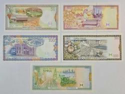 SURİYE  50, 100, 200, 500, 1000 Pounds (Set) 1997-1998 ÇİL