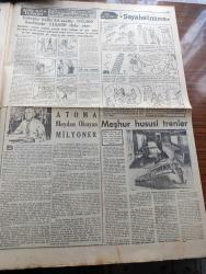 Cumhuriyet Pazar Gazetesi - 21 Kasım 1954 - Yedi Dakika Yazan Doğan Nadi - Renkli Karikatür - Gelişigüzel Yafta Yazan Hamdi Varoğlu - Küçük Kral Çizen O. Soglow -  Haftanın Şakaları Yazan Burhan Felek - Öldürmekten Zevk Alan Bir İmparator Commodus Yazan Mustafa Baydar - Eğlencelik Yazan Haluk Durukal - Hollywood Denen Şu Yalancı Dünyada Sahte ve Takma Daha Neler Var - Ingrid Berman Gülüyor Fotoğrafı - Yeni Bir Greta Garbo Anita Ekberg Fotoğrafı - Yeni Türk Filmleri - Öldüren Sır Filminin Başartistleri Muazzez Arçay Muzaffer Tema Mümtaz Ener Ve Ayten Çankaya Fotoğrafı - Şimal Yıldızı Filminin Bir Sahnesinde Ayhan Işıkla Nurhan Nur Fotoğrafı - Ev Kadın Moda Köşesi - Günde Beş Dakikalık Sabah İdman Hareketleri - Birgün İçinde Farkında Olmadan Neler Yapıyoruz - Ali Ulvi'den Seyahatname - Meşhur Hususi Trenler - Amerika'da Zenciler Beyazlanıyor - Meşhurların Büyük Aşkları Yazan Feyyaz Tokar - İster İnan İster İnanma Çizen Ripley