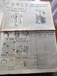 Cumhuriyet Pazar Gazetesi - 21 Aralık 1952 - Hadiselerden İlhamlar Bir Kan Davası - Renkli Karikatür - İstanbul Oyuncak Tufanı Altında Yazanlar Faruk Fenik - Kat Mülkiyeti Ve Faydalarıyla Mahzurları - Haftanın Şakaları Yazan Burhan Felek - Arabistan Asrileşiyor - Münevver Coşkunla Mahir Özerdem Deli Filminde Fotoğraf - Parlak Zafer Filminin Kötü Kalpli Yıldızı Julia Adams Fotoğrafı - En Sevdiğim Rol Settar Körmükçü Anlatıyor Fotoğraf - Ann Sheridan'ın Son Resimlerinden Biri - Delideki Dans Sahnelerinin Yıldızı Annie Bal Fotoğrafı - 1953 Yılbaşı Hazırlıkları - Kadın Ev Moda Köşesi - Boş Vaktinizi Hoş Geçirmek İçin Eğlence Köşesi - Kadın Katiller 3 Yazan Feyyaz Tokar - Bir Mecmuanın Hikayesi Yazan Metin Ergin - Nezleye Çare Bulmak İçin Yeni Denemelerde Girişiliyor - Gisele Pascal Ve Uğruna Tahtını Feda Edecek Olan Prens Rainieri