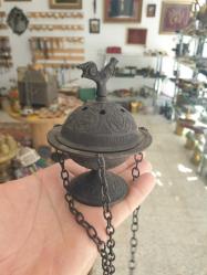 Buhurdan bronz el işi kapaklı