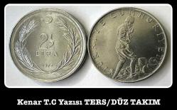 1977 - 2,5 LİRA ÇİL (T.C Ters/Düz 2’li Takım) TCM77