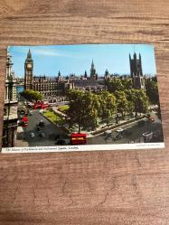 The houses of parliament and parliament square london kartpostalı 15x10ebatında