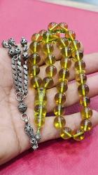 Orjinal yeşil dominik damla kehribar tespih