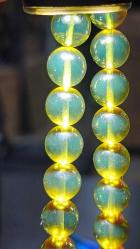 Orjinal yeşil dominik damla kehribar tespih