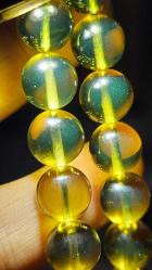 Orjinal yeşil dominik damla kehribar tespih