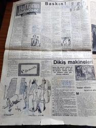 Cumhuriyet Pazar Gazetesi - 9 Ocak 1955 - Renkli Karikatür - Gelişigüzel Uçan Daireler Yazan Hamdi Varoğlu - Sanat Haftası Yazan Selmi Andak - Monique De La Bruchollerie Fotoğrafı - Küçük Kral Çizen O. Soglow - Haftanın Şakaları Yazan Burhan Felek - Eğlencelik Köşesi - Dikiş Makineleri - Şimdiye Kadar İstanbul'a Gelen Meşhur Sinema Yıldızları Kimlerdir Yazan Cem Atabeyoğlu - Attila'ya Dair Bir Filmde Ludmilla Tcherina Rol Aldı Fotoğraf - Alan Ladd'in Şöhreti Tehlikede Mi - Alan Ladd ve Rol Arkadaşı Patricia Medina Fotoğrafı - Ev Kadın Moda Köşesi - Hikaye Hacının Saati Yazan Yaşar Kemal - Ankara'da Perde Arkası Yazan Feyyaz Tokar - Ankara'nın En Hareketli Yeri Olan Ankara Palas Müdürü Levi General Montgomery'i Karşılarken Fotoğrafı - Louis Charles'in Ölümü Yazan Cenap Ozankan - Akdeniz'in 2500 Metre Derinliğinde - Dünya Salma Rekorunu 4500 Metre İle Elinde Tutan Hovet Çalışan Hazırlanıyor Fotoğraf - Geçen Yılın 4 Kraliçesi Esmerlerden Seçilmişti Fotoğrafı - İster İnan İster İnanma