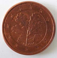 2004-D ALMANYA 1 EURO CENT ORİJİNAL MADENİ PARASI 2DD1N1 NADİR