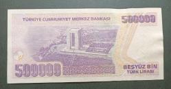 7 Emisyon K 43 Seri 500 Bin Lira Çil altı