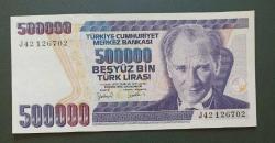 7 Emisyon J 42 Seri 500 Bin Lira Çil
