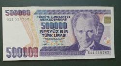 7 Emisyon G 11 Seri 500 Bin Lira Çil
