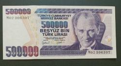 7 Emisyon M 02 Seri 500 Bin Lira Çil