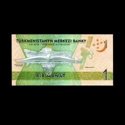 TÜRKMENİSTAN (2017) - 1 Manat (ÇİL 10/10)
