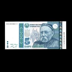 TACİKİSTAN (1999) - 5 Somoni (ÇİL 10/10)
