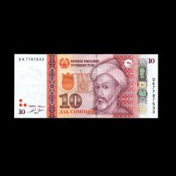 TACİKİSTAN (2022) - 10 Somoni (ÇİL 10/10)