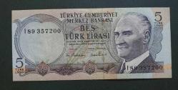 6 Emisyon I 89 Seri 5 Lira Çil